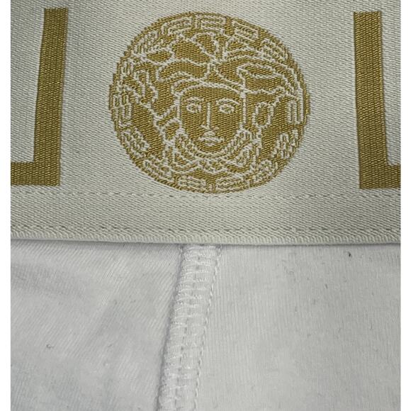 M2-24 VERSACE Men's Greca Boxer Briefs Cotton Stretch White Size 4/30-32/S - Picture 5 of 11